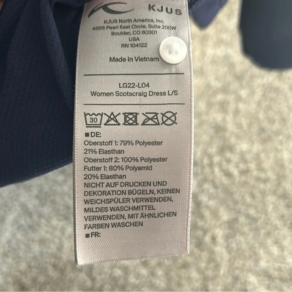 KJUS Scotscraig Women’s Navy Long Sleeve Polo Golf Dress NWT 38/Med - Picture 10 of 11